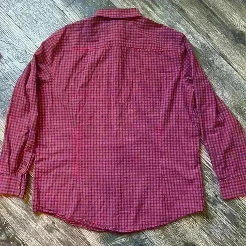 Bar III Red And Blue Checked Slim Fit Shirt - Picture 4 of 4